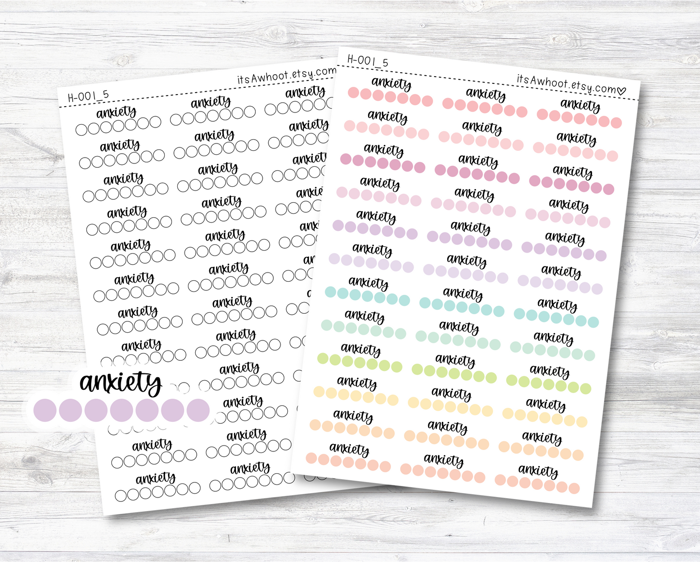 Anxiety Daily Habit Tracker (H001_5)