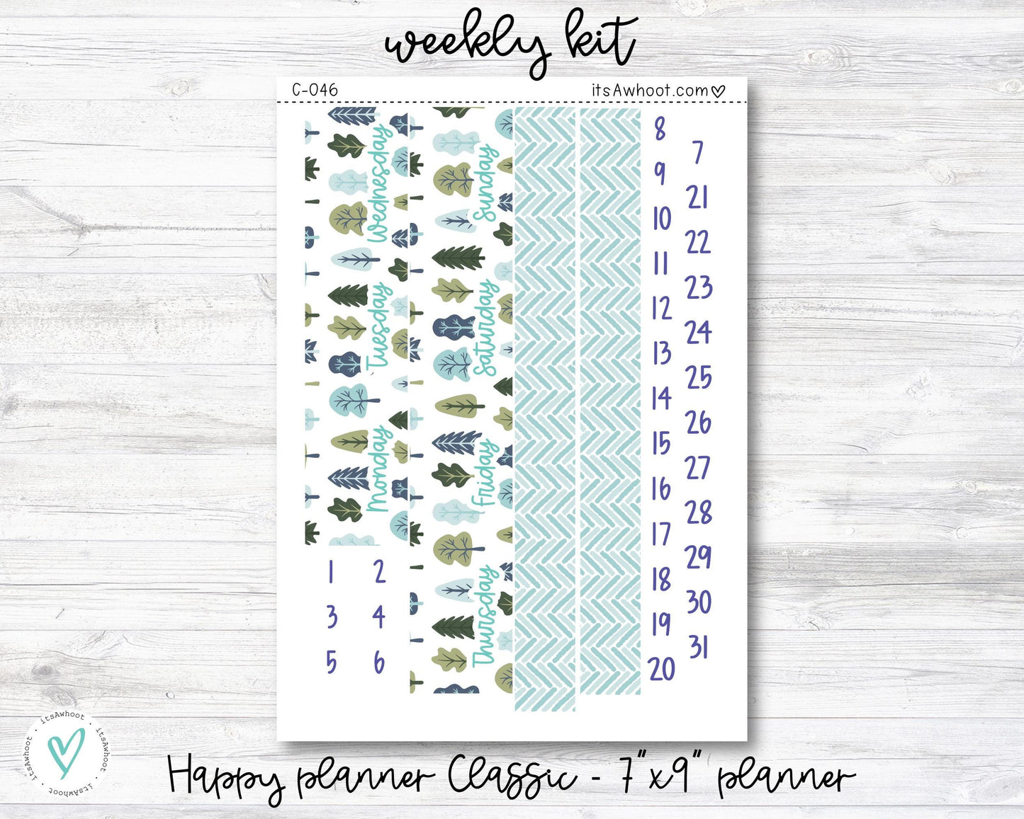 WEEKLY Kit Planner Stickers - "Warm Thoughts" - Happy Planner CLASSIC / 7"x9" - Vertical (C046)