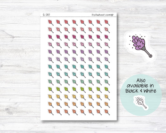 Duster icon Stickers, Dusting Planner Stickers, Cleaning Sticker, Duster Doodle Stickers (G287)
