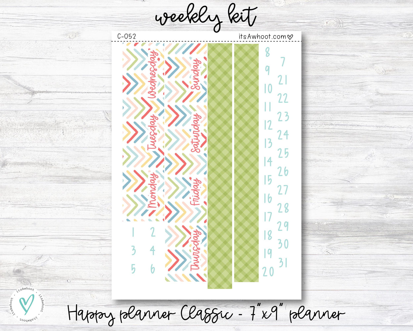 WEEKLY Kit Planner Stickers - "Spring Ahead" - Happy Planner CLASSIC / 7"x9" - Vertical (C052)