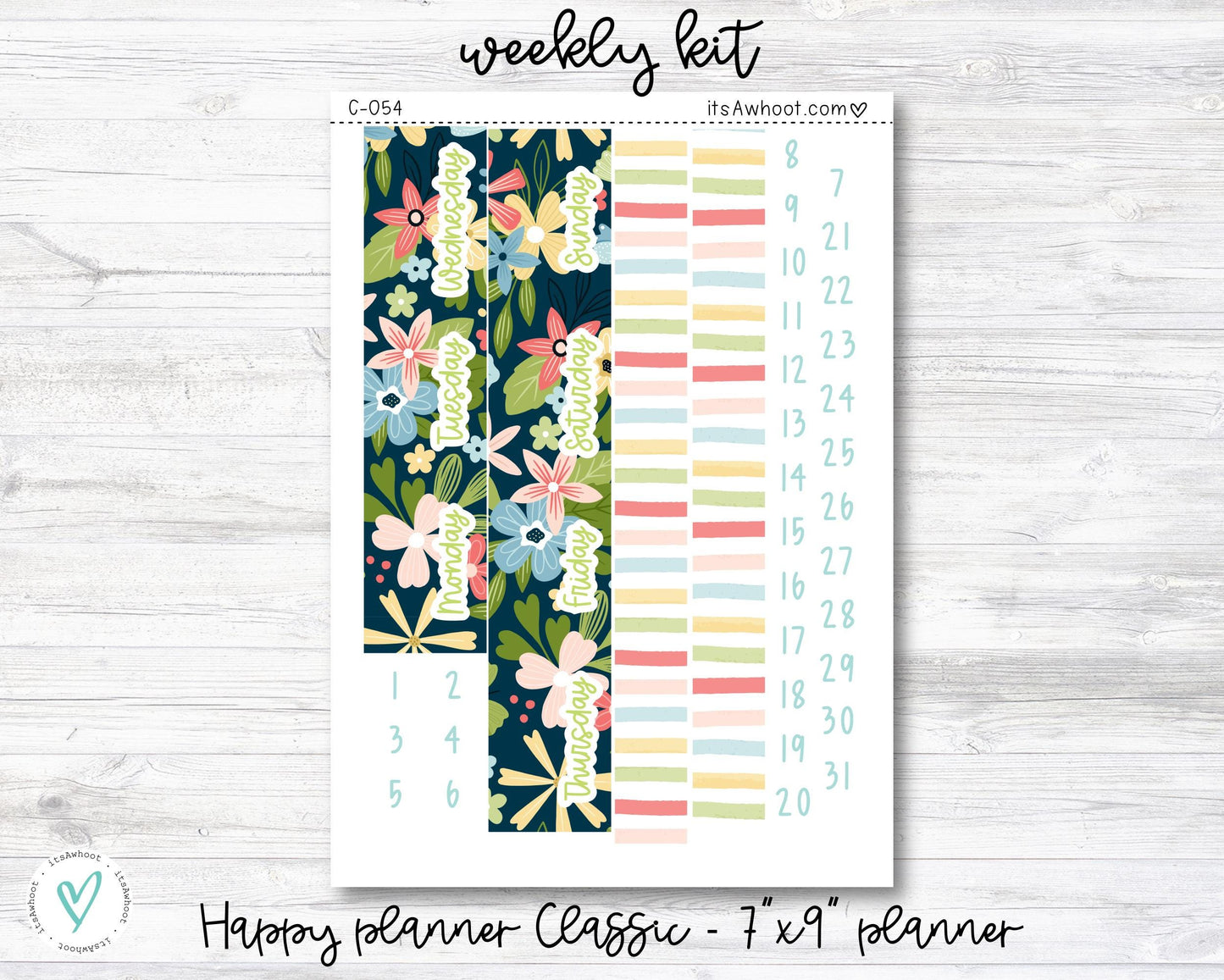 WEEKLY Kit Planner Stickers - "Spring Ahead" - Happy Planner CLASSIC / 7"x9" - Vertical (C054)