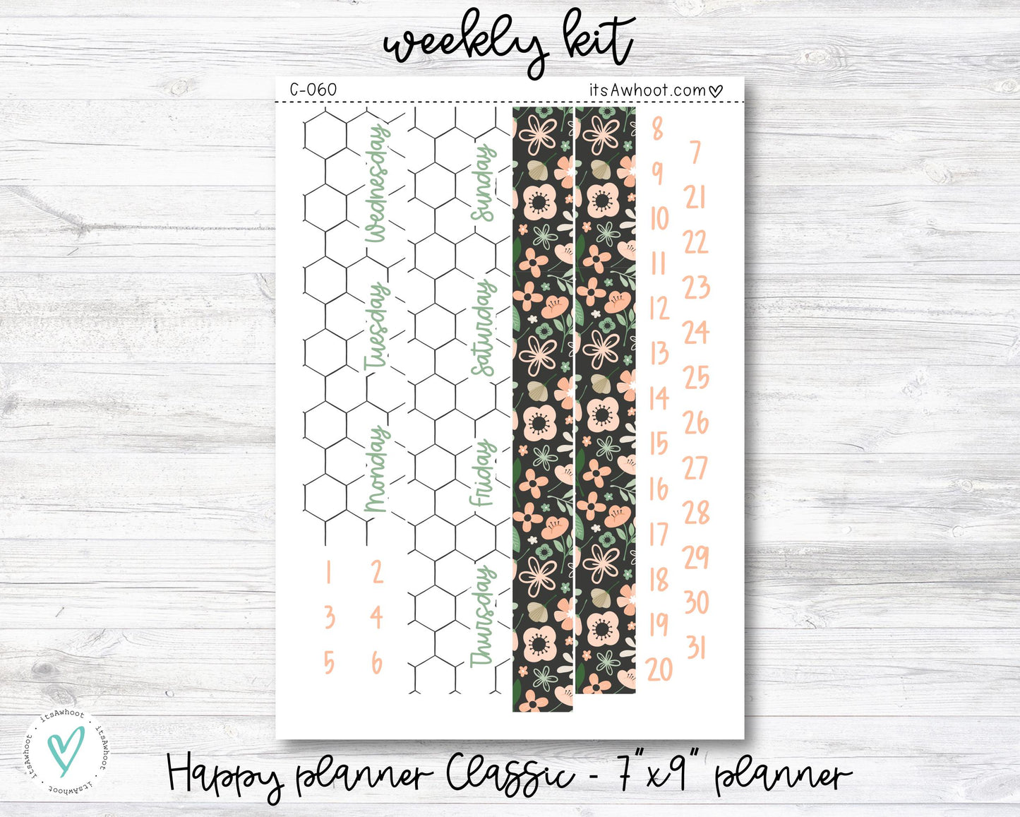 WEEKLY Kit Planner Stickers - "Spring Fever" - Happy Planner CLASSIC / 7"x9" - Vertical (C060)