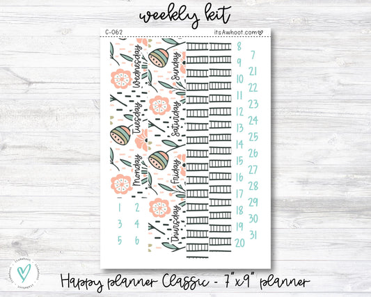 WEEKLY Kit Planner Stickers - "Love, Mom" - Happy Planner CLASSIC / 7"x9" - Vertical (C062)