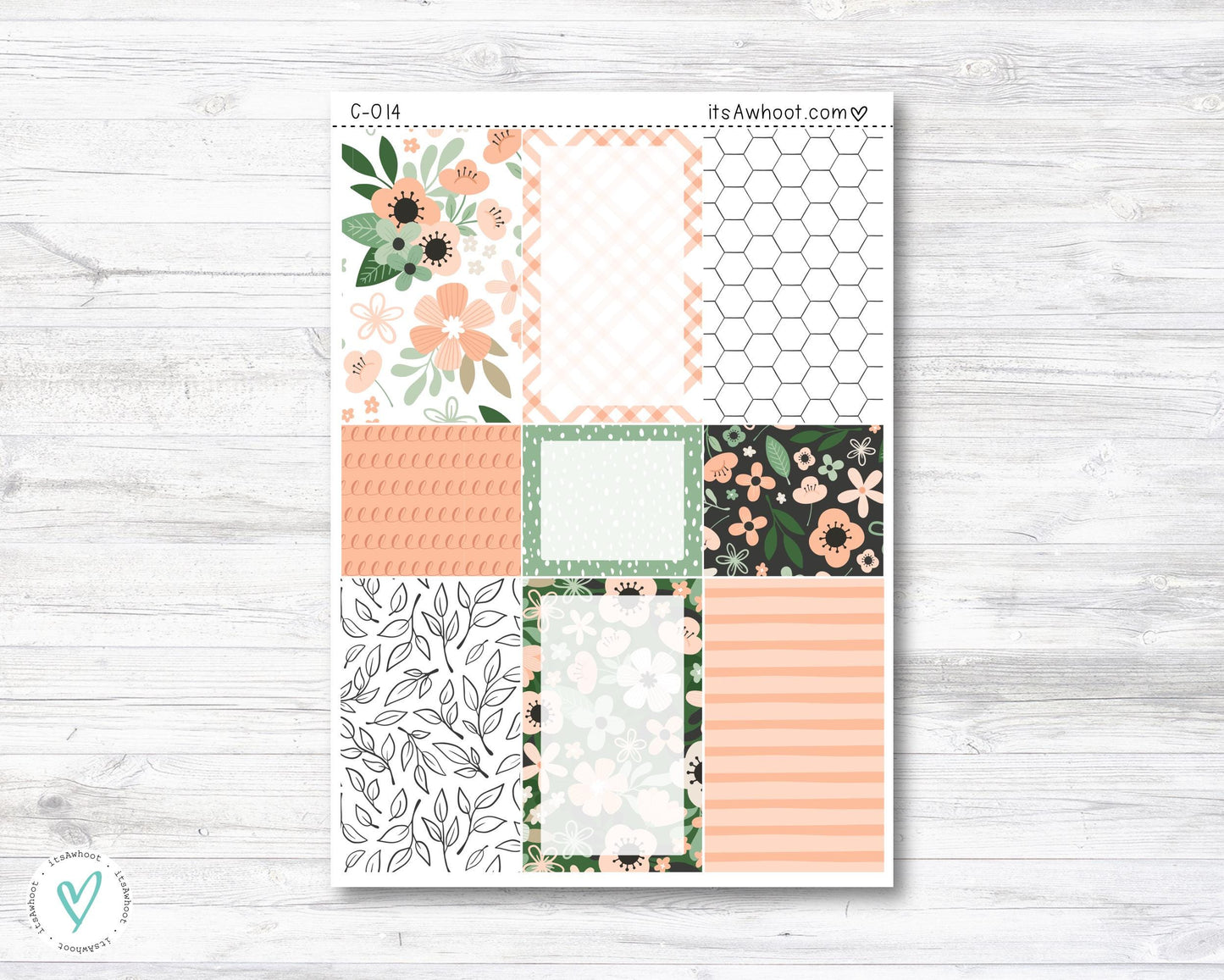 Full & Half Deco Boxes - "Spring Fever" - Happy Planner CLASSIC / 7"x9" - Vertical (C014)