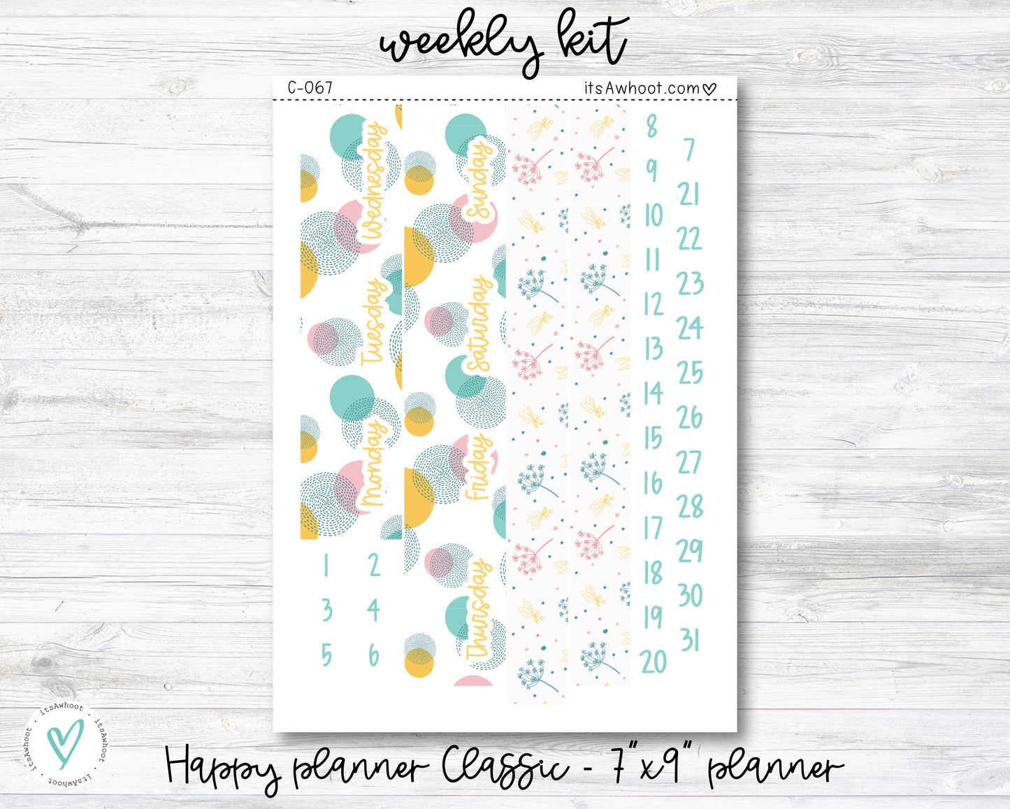 MONTHLY Kit Planner Stickers - OCTOBER "Boho Fall" - Happy Planner CLASSIC (D017)