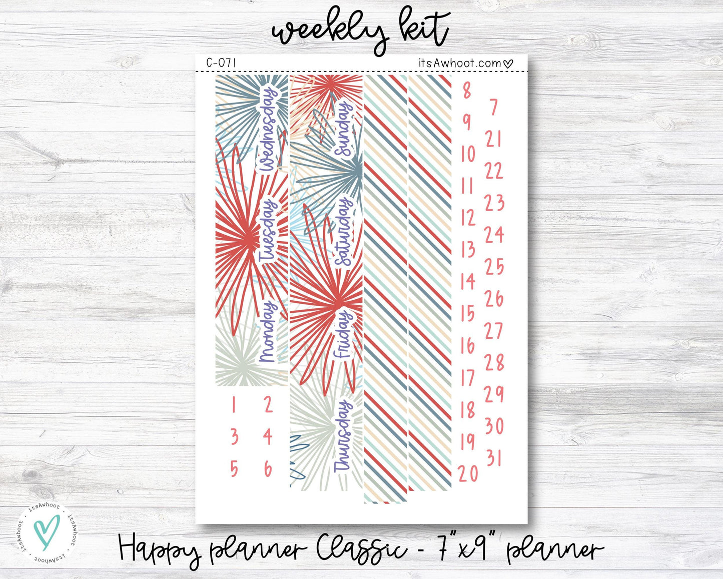 MONTHLY Kit Planner Stickers - SEPTEMBER "Back to School" - Happy Planner CLASSIC (D015)