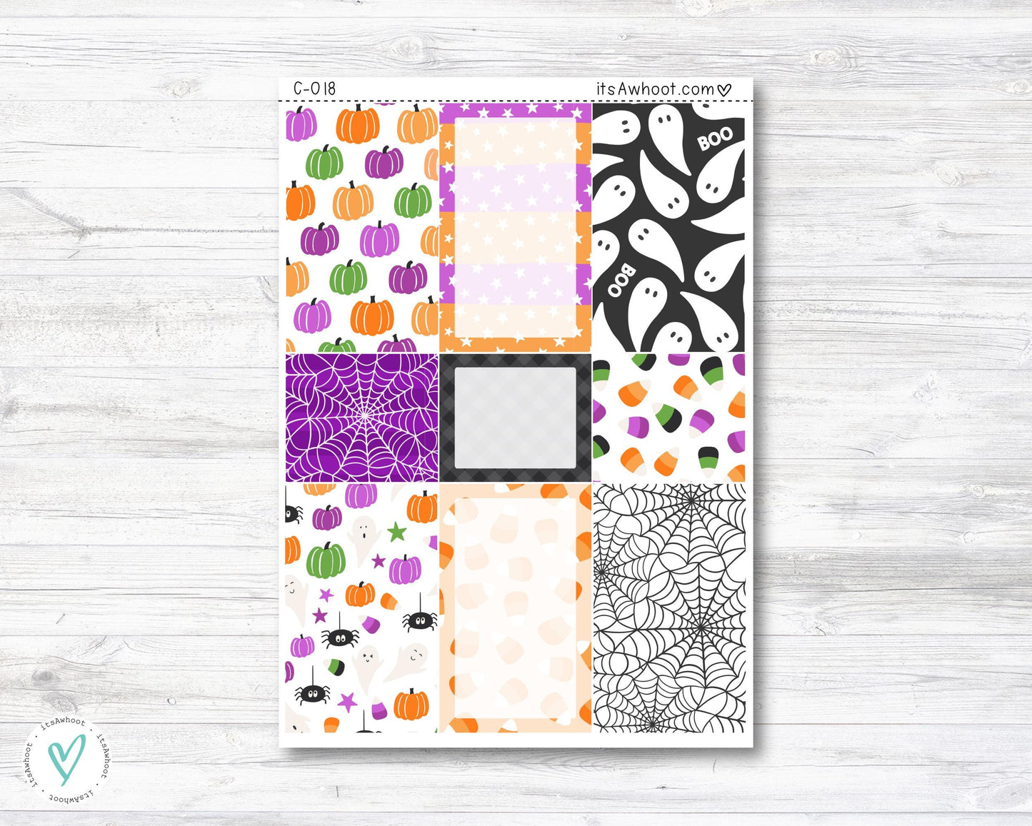 WEEKLY Kit Planner Stickers - "'Boo" - Happy Planner CLASSIC - Vertical (C018)