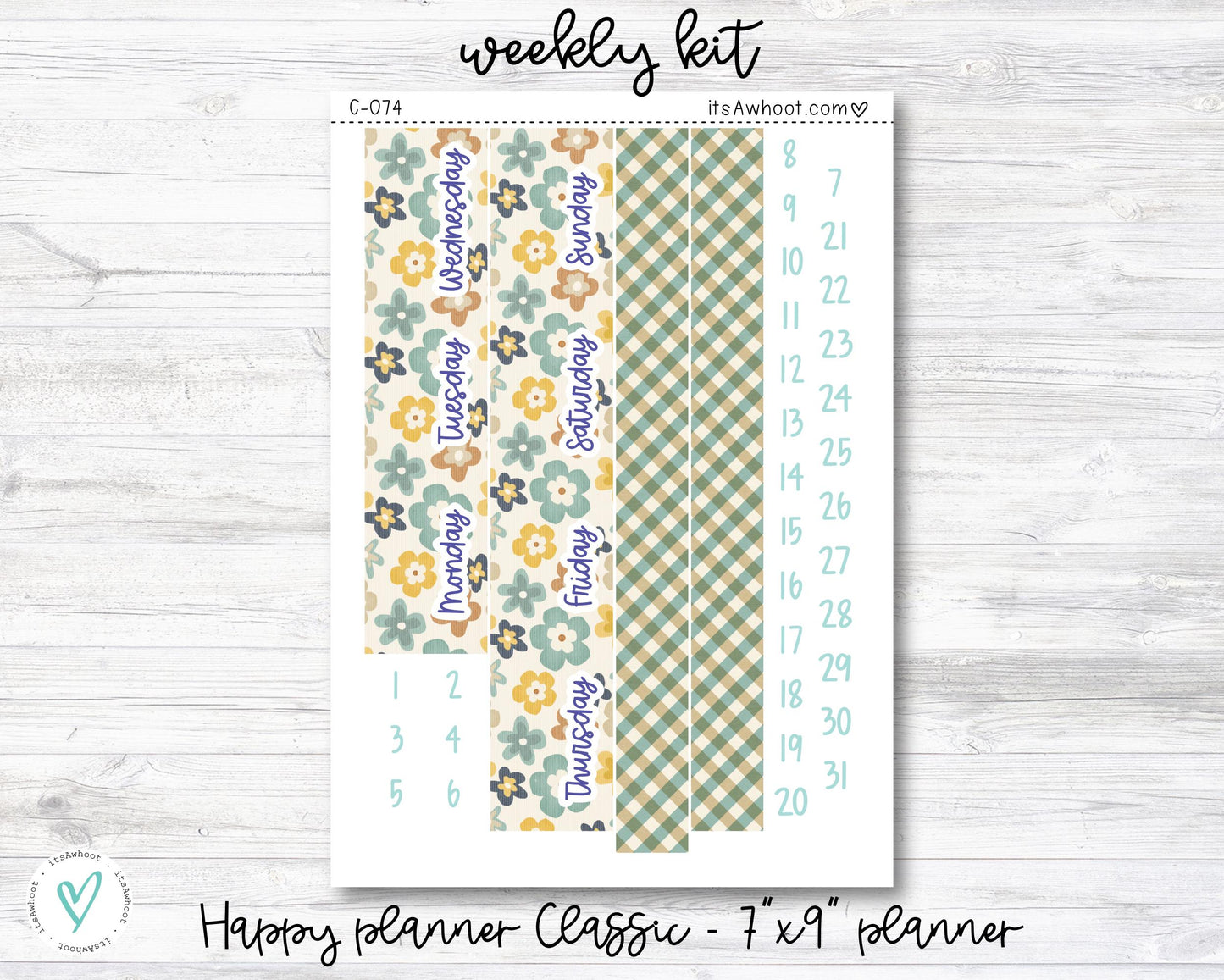 Run Quarter Box Label Planner Stickers - Dash or Solid (H105_6)