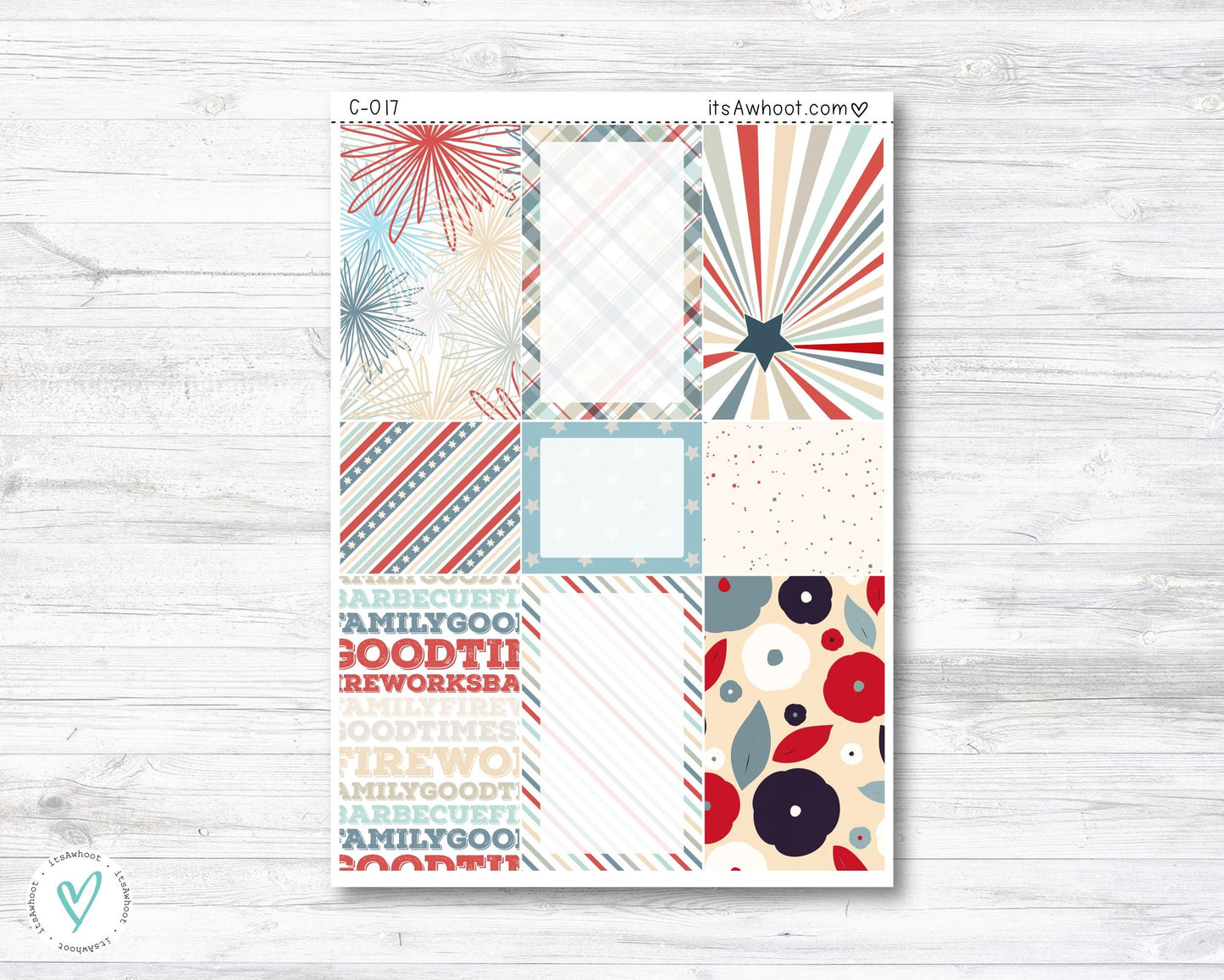 WEEKLY Kit Planner Stickers - "'Merica" - Happy Planner CLASSIC - Vertical (C017)