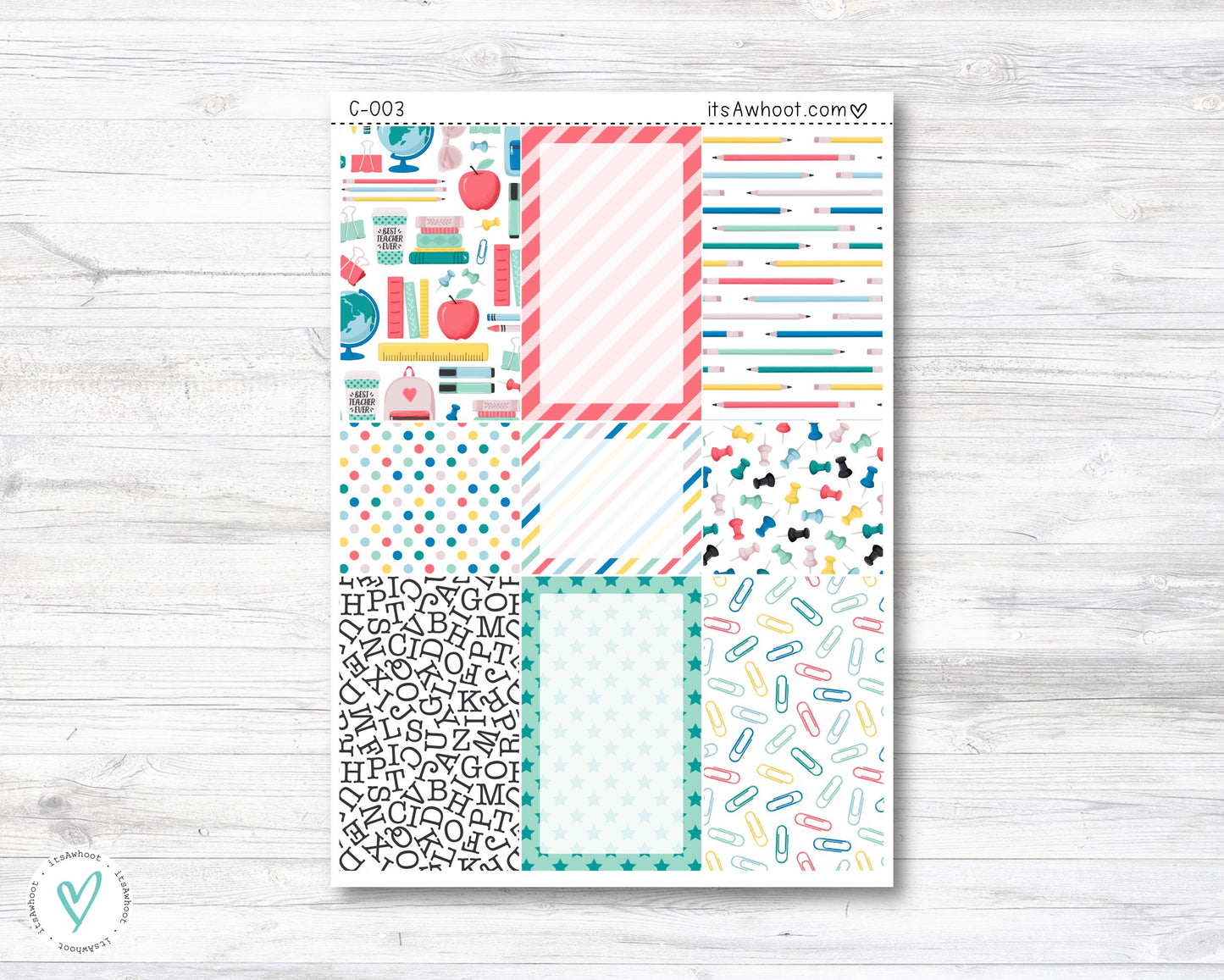 WEEKLY Kit Planner Stickers - "Back to School" - Happy Planner CLASSIC - Vertical (C003)