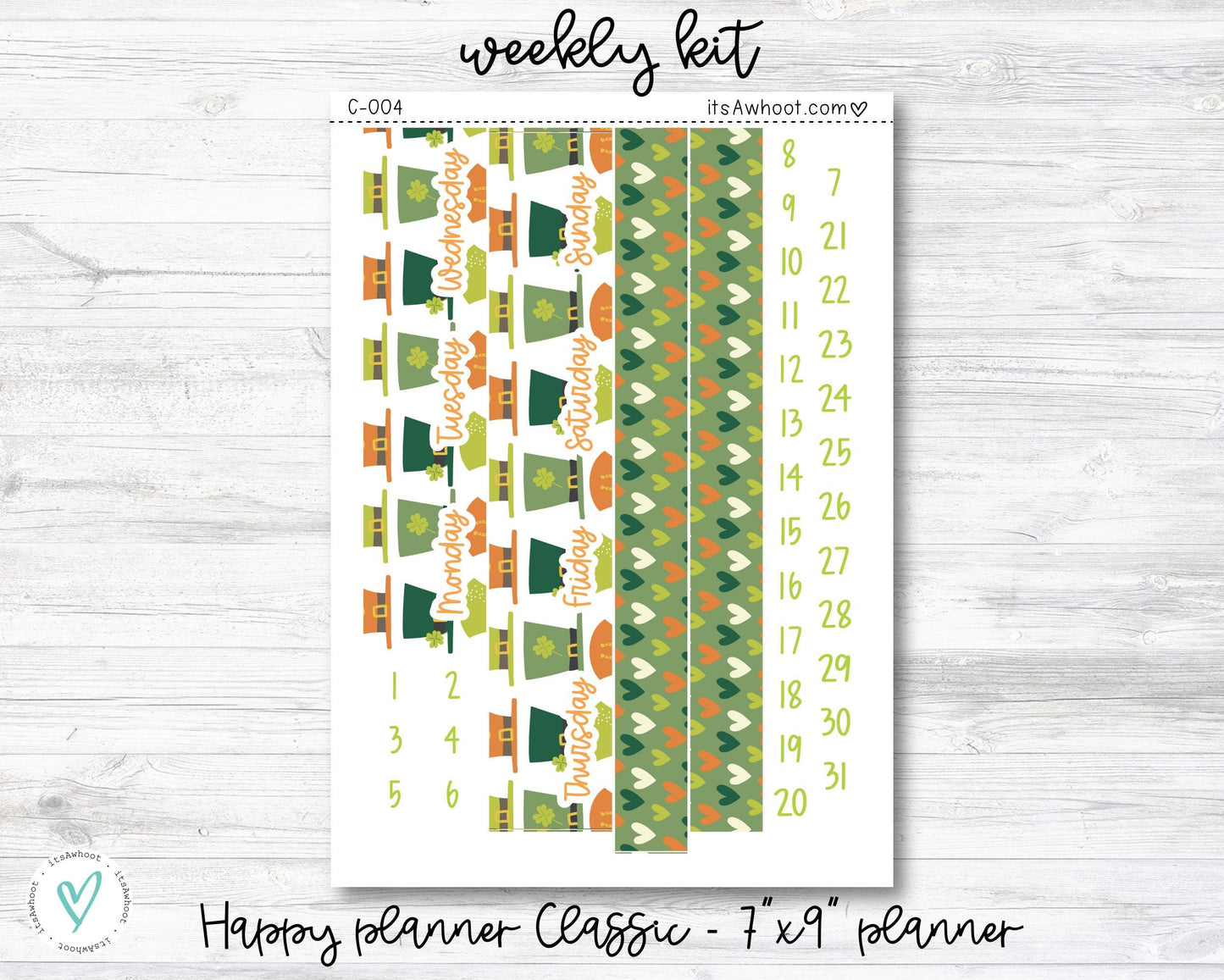 WEEKLY Kit Planner Stickers - "Double Arrow" - Happy Planner CLASSIC - Vertical (C004)
