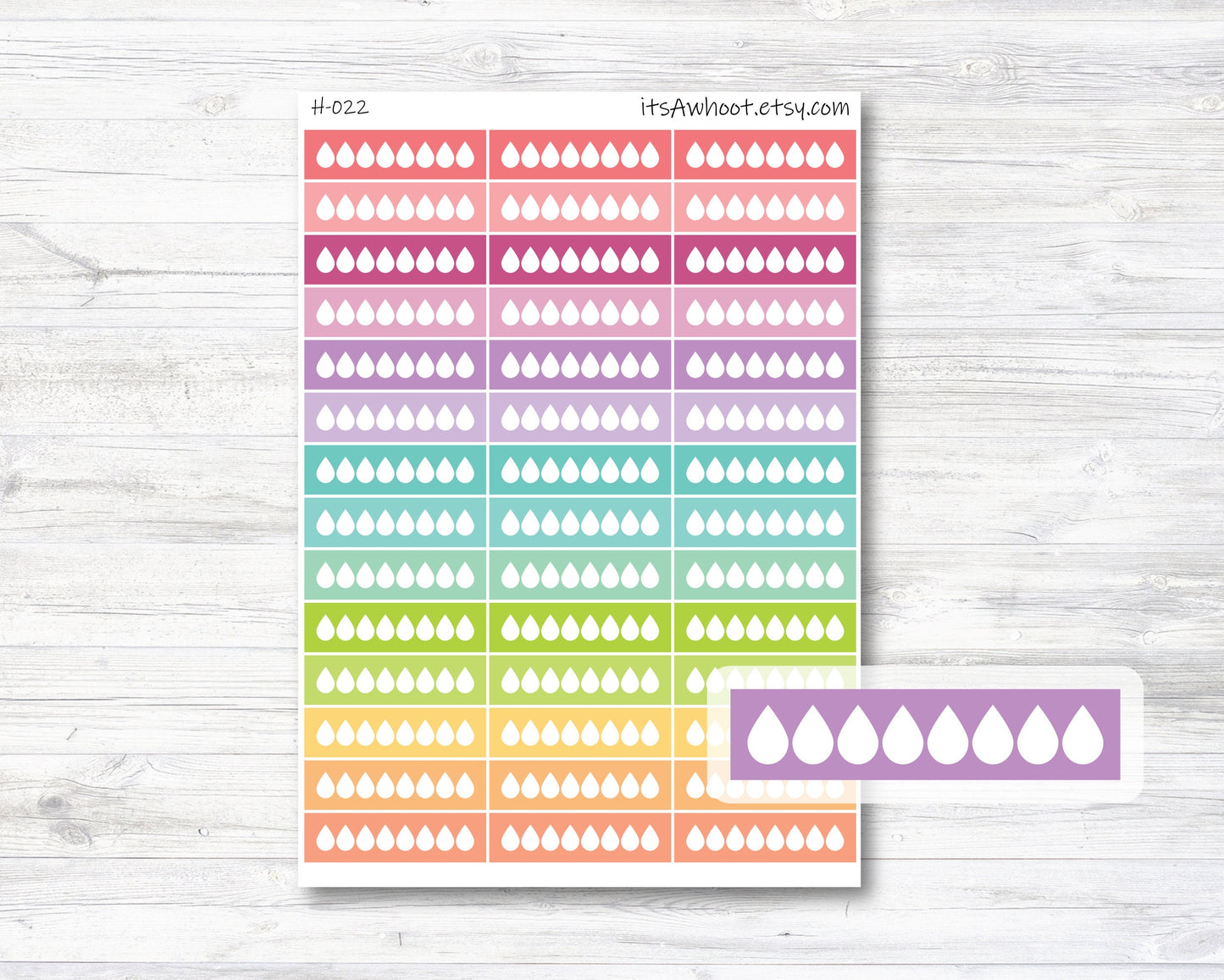 Water Tracker Label Planner Stickers (H022)