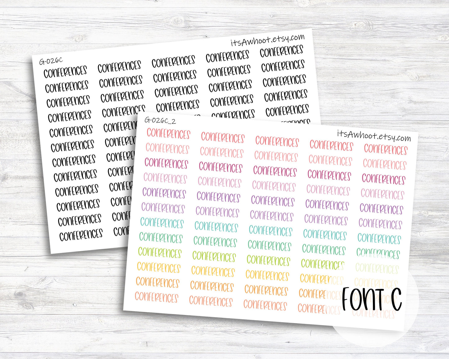 Conferences Script Planner Stickers (G026)