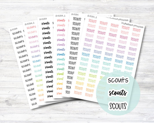 Scouts Script Planner Stickers (G028)