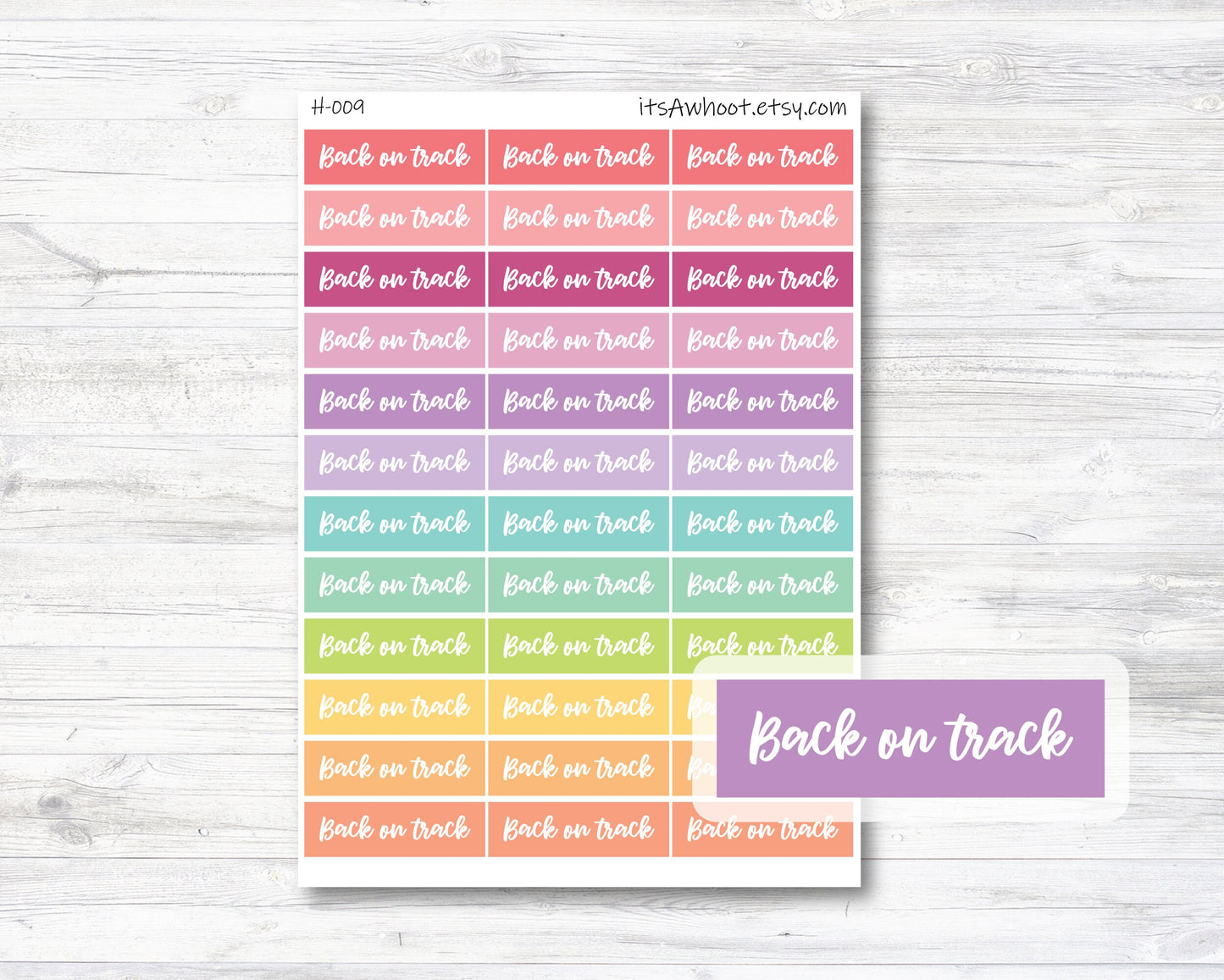 Back on Track Label Stickers (H009)