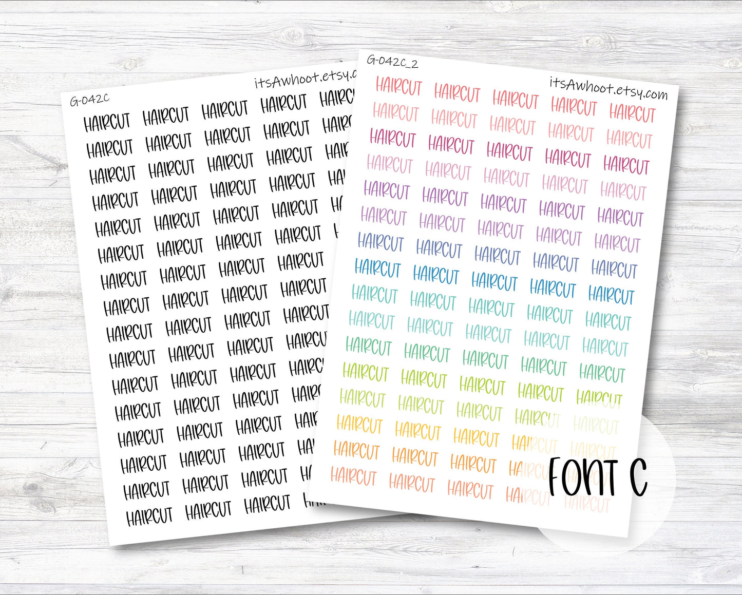 Haircut Script Planner Stickers (G042)