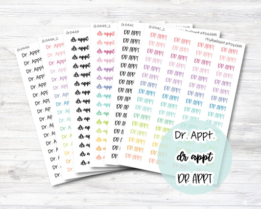 Dr. Appt. Script Planner Stickers Doctor Appointment Stickers (G044)