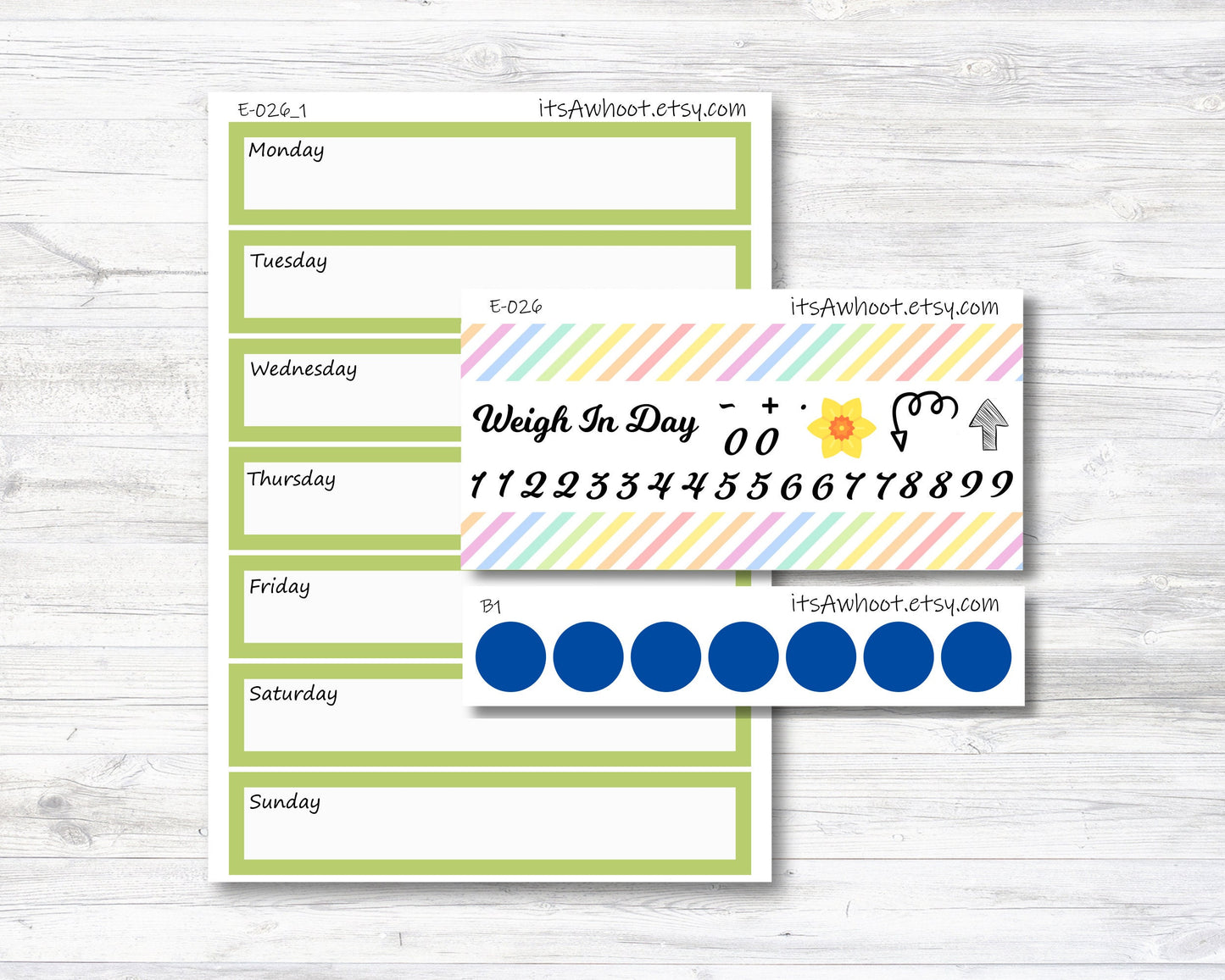 May Kit, Spring, Weight Loss Planner Stickers (B053)