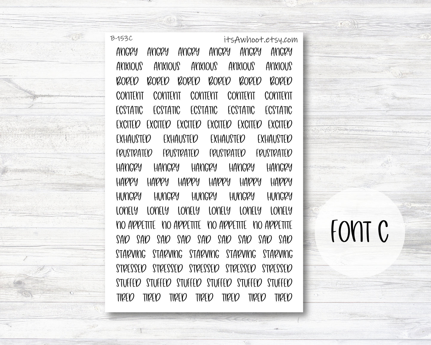 Emotion Script Stickers (B153)
