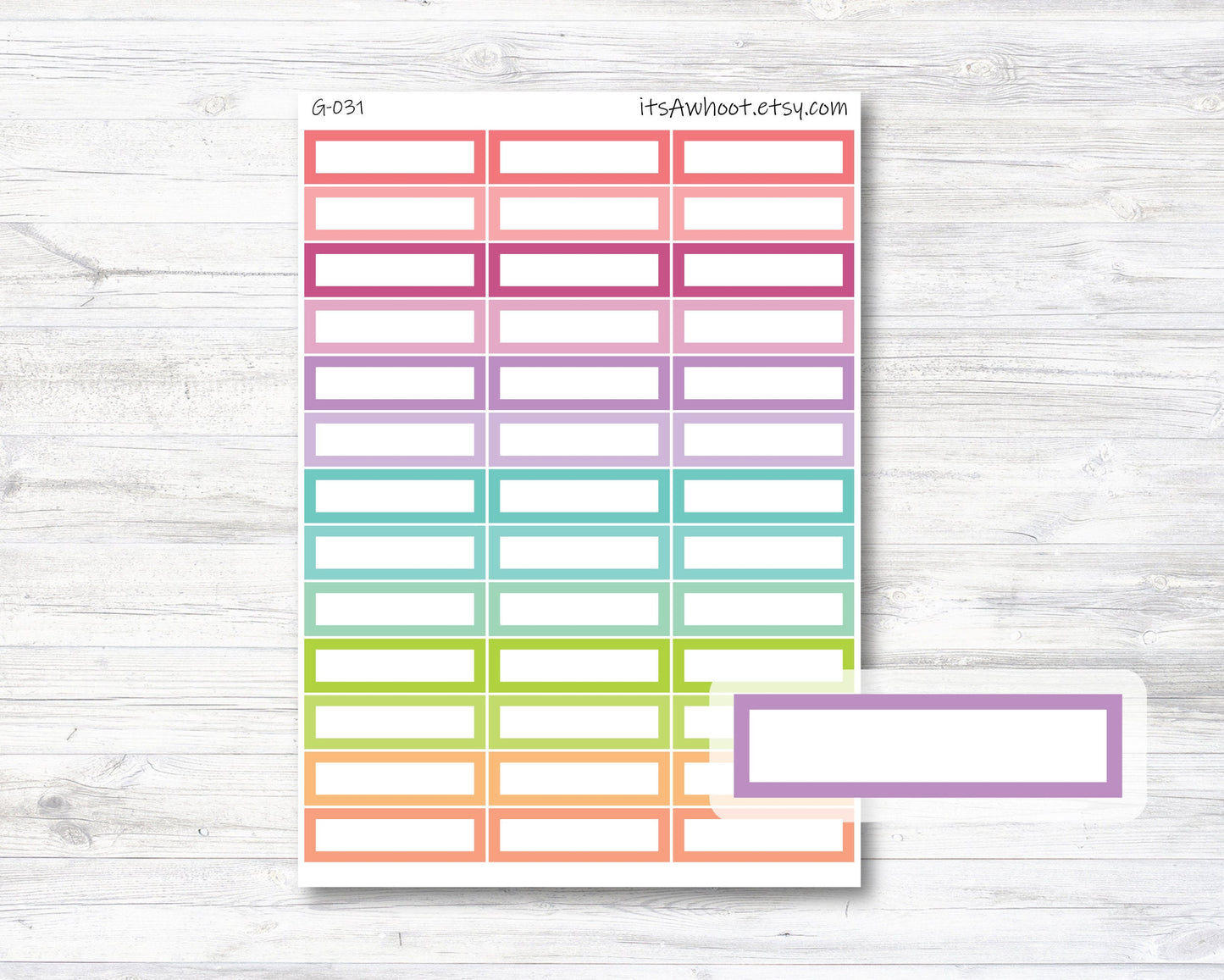 Label Planner Stickers - .4" (G031)