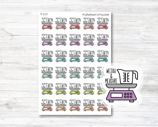 Weigh and Measure Planner Stickers (B225)