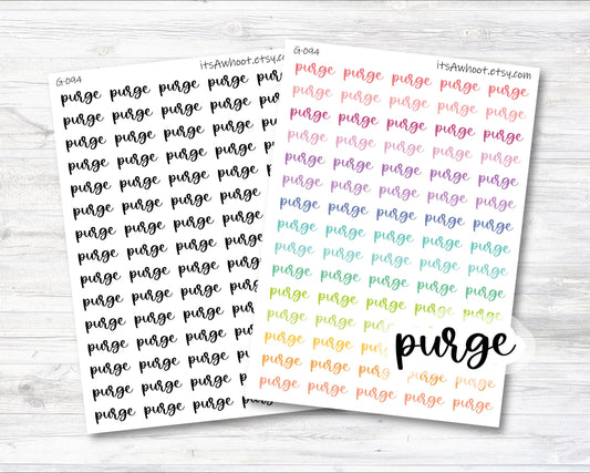 Purge Planner Stickers, Purge Script Stickers (G094)