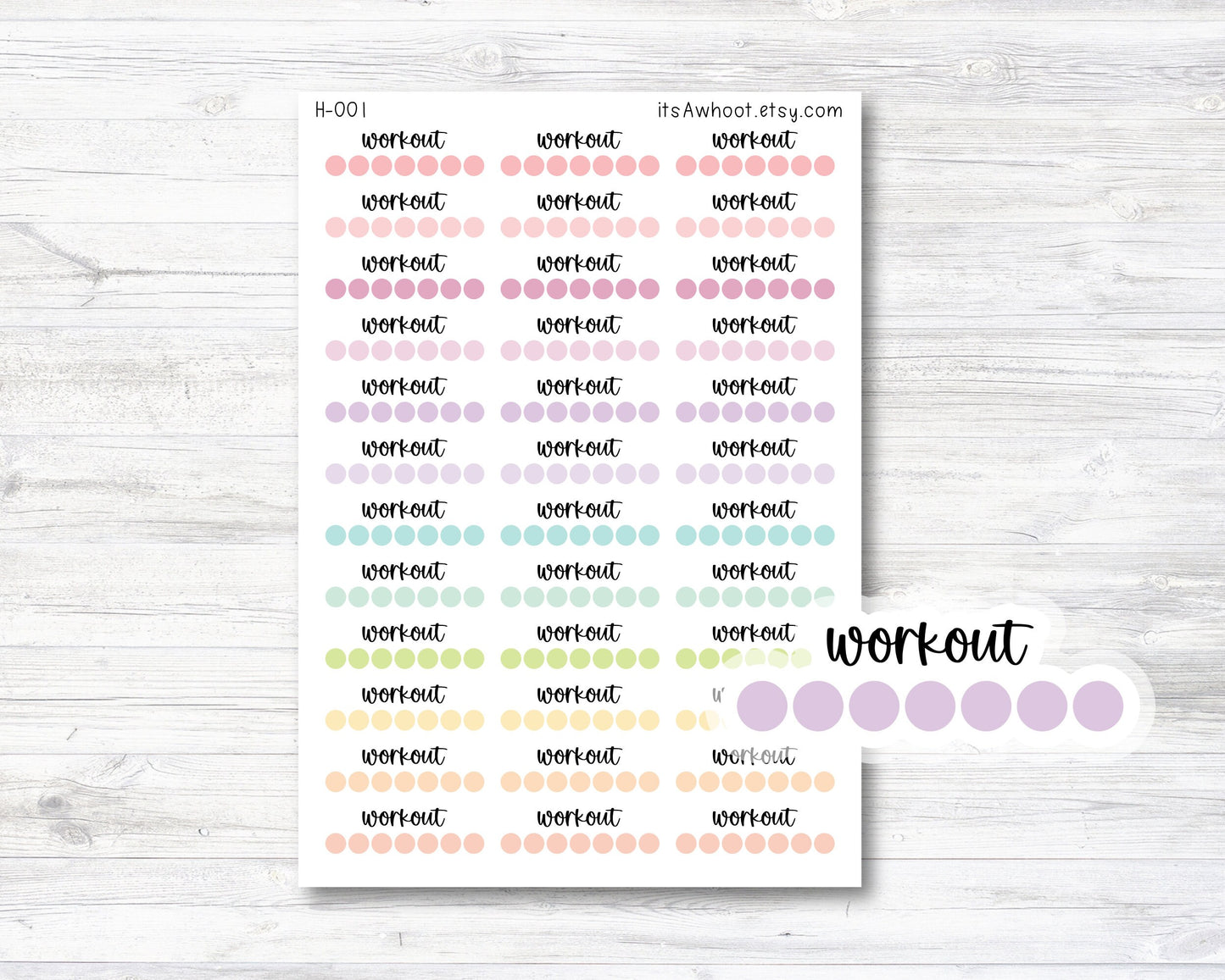 Workout Daily Habit Tracker (H001)