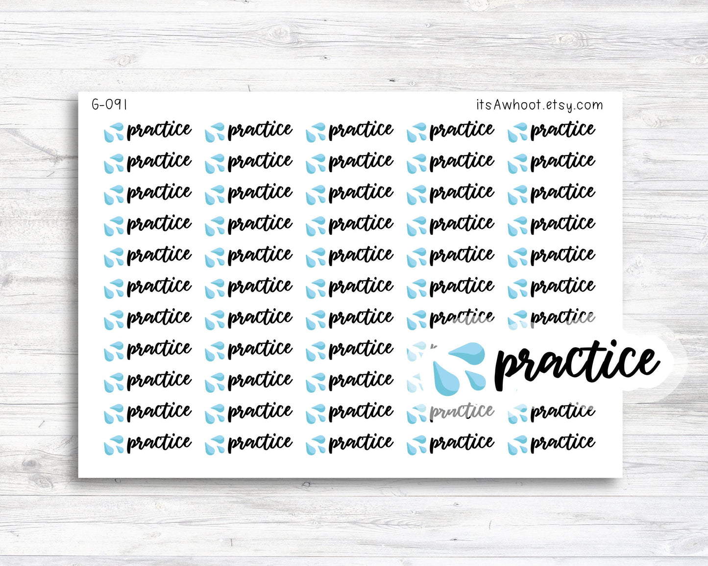 Swim Practice Planner Stickers, Swim Practice Stickers, Swim Team Stickers (G091)