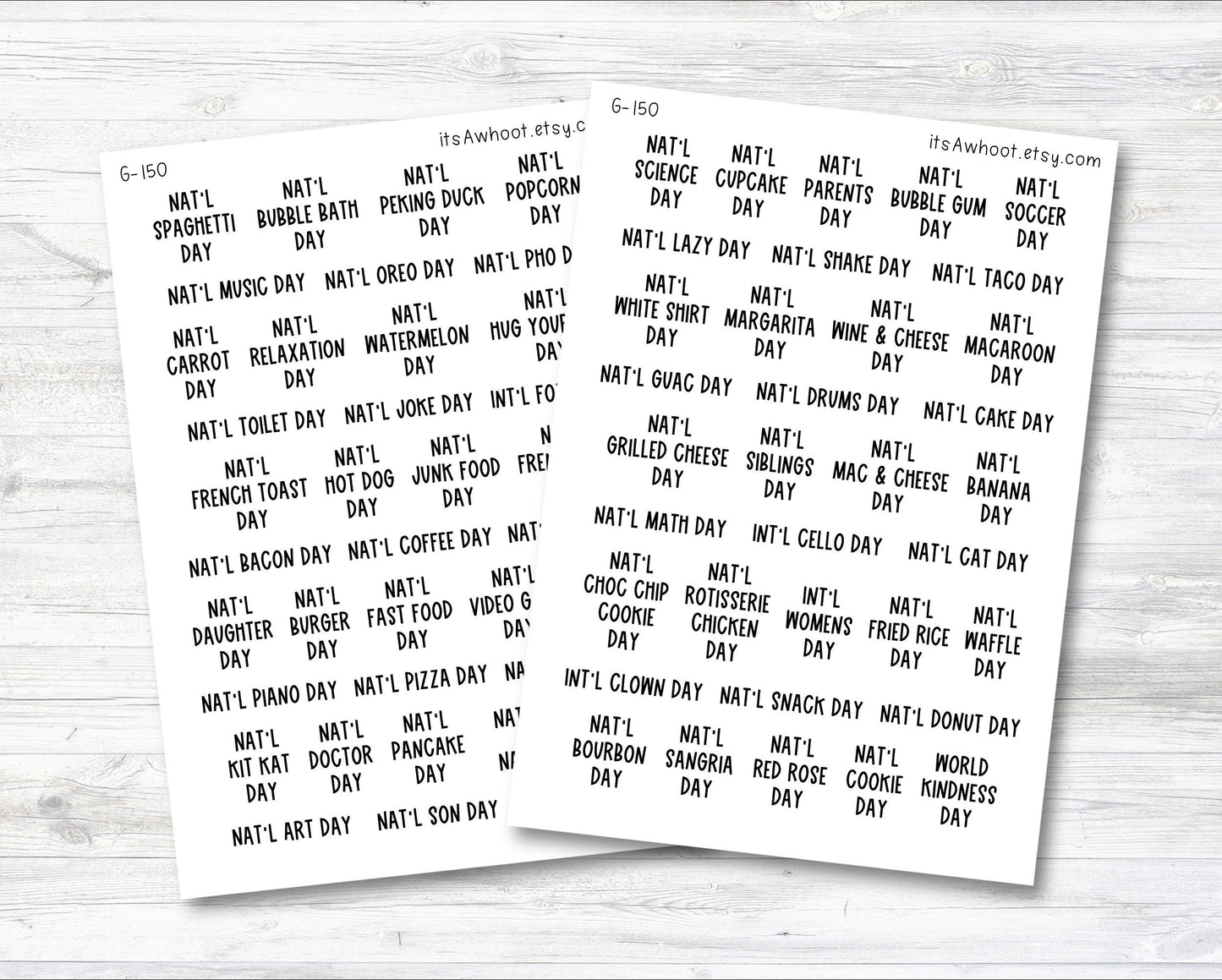 Wacky Holidays Planner Stickers (G150)