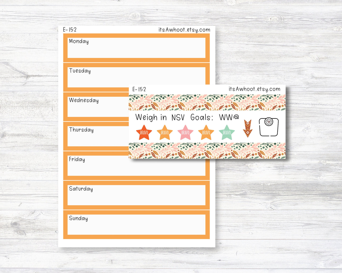 October Kit, Boho Fall, Weight Loss Planner Stickers (B269-October3)