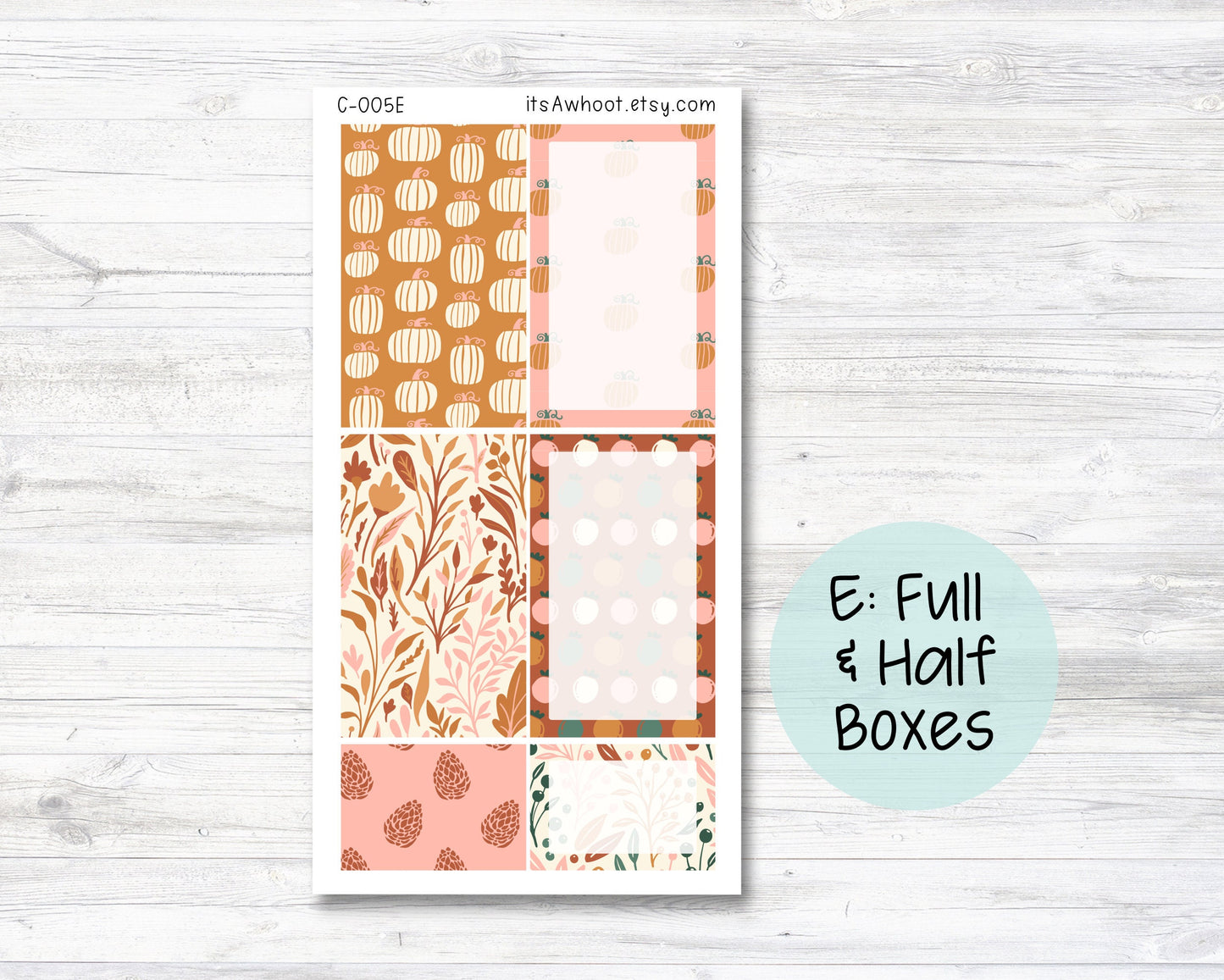 WEEKLY Kit Planner Stickers - "Boho Fall" - Happy Planner CLASSIC - Vertical (C005)
