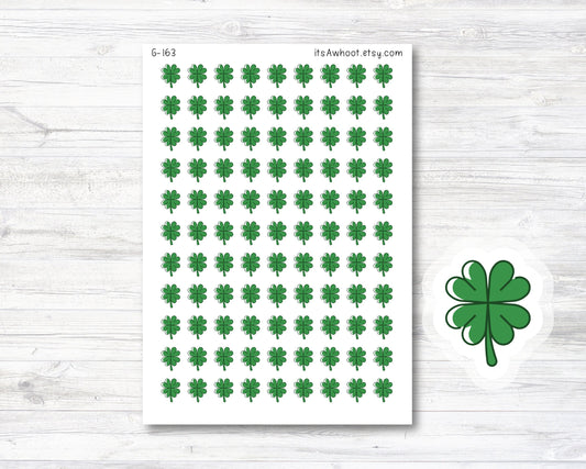 Four Leaf Clover Sticker / Clover Icon Sticker, Clover Planner Stickers (G163)
