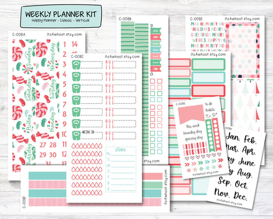 WEEKLY Kit Planner Stickers - "So Sweet" - Happy Planner CLASSIC - Vertical (C008)