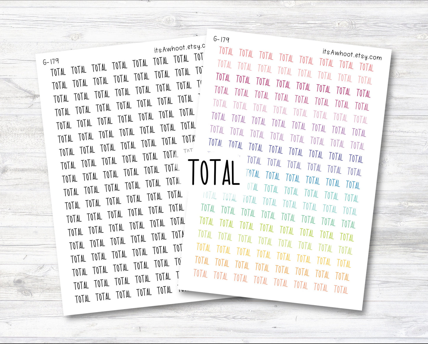 TOTAL Script Planner Stickers (G179)