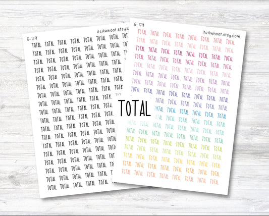 TOTAL Script Planner Stickers (G179)