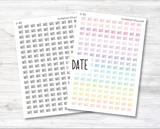 DATE Script Planner Stickers (G182)