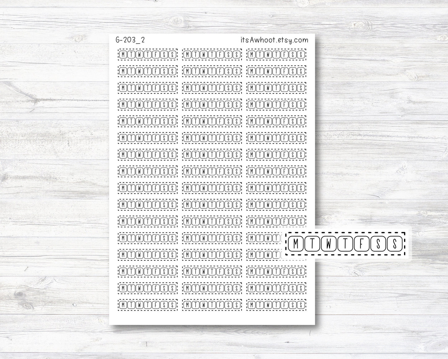 Individual Habit Tracker Planner Stickers, Daily Habit Tracker Stickers (G203_2)