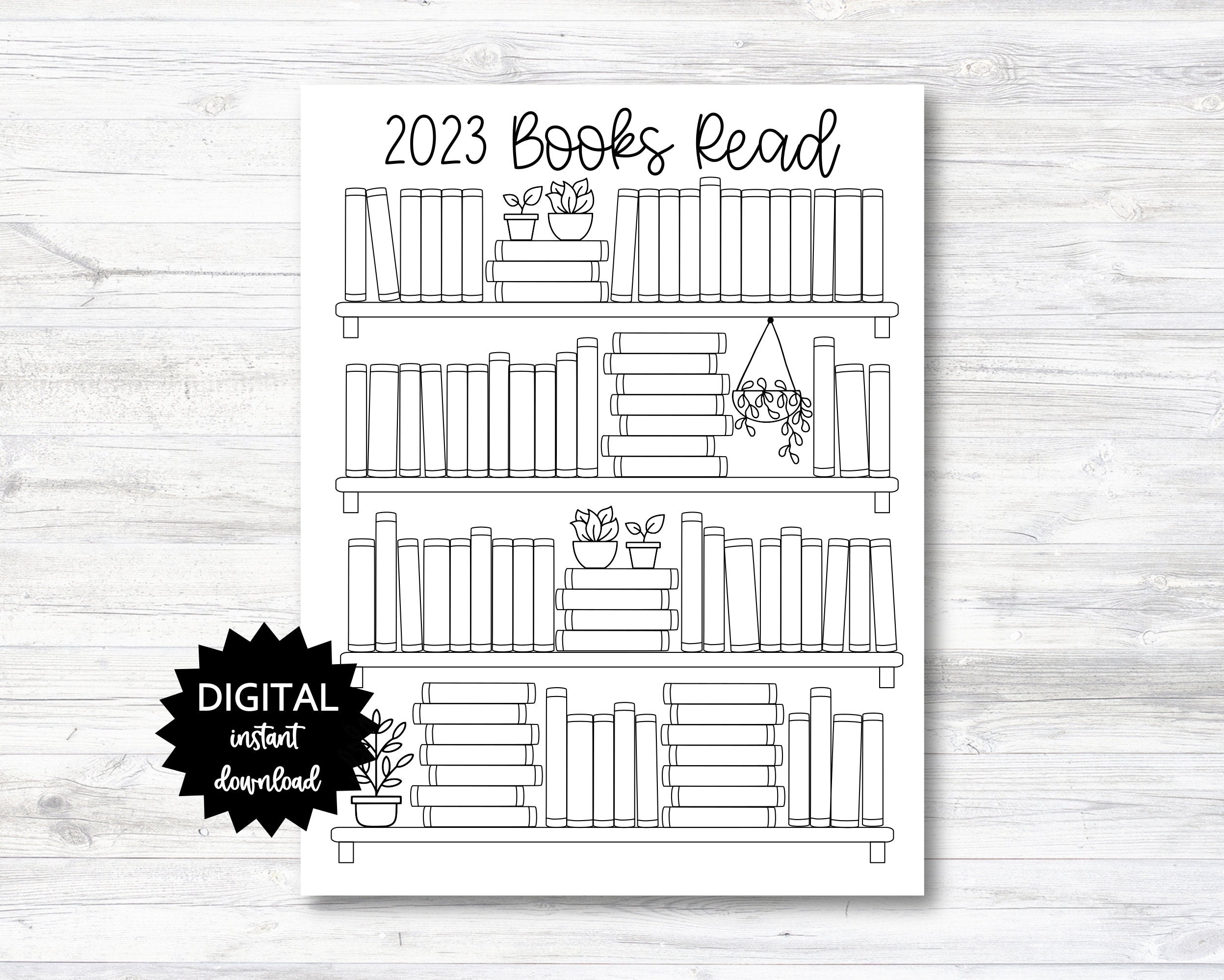 2023 Books Read Printable Reading Tracker Bookshelf Printable PRIN 2023 Books Read Printable Reading Tracker Bookshelf Printable PRIN