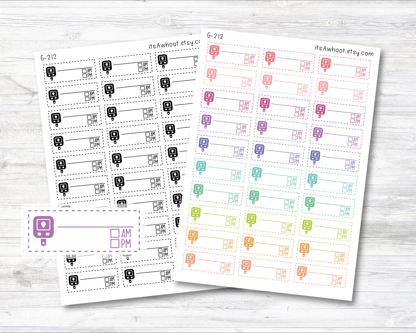 Blood Sugar Monitoring Stickers, Blood Sugar Tracking Planner Stickers (G212)