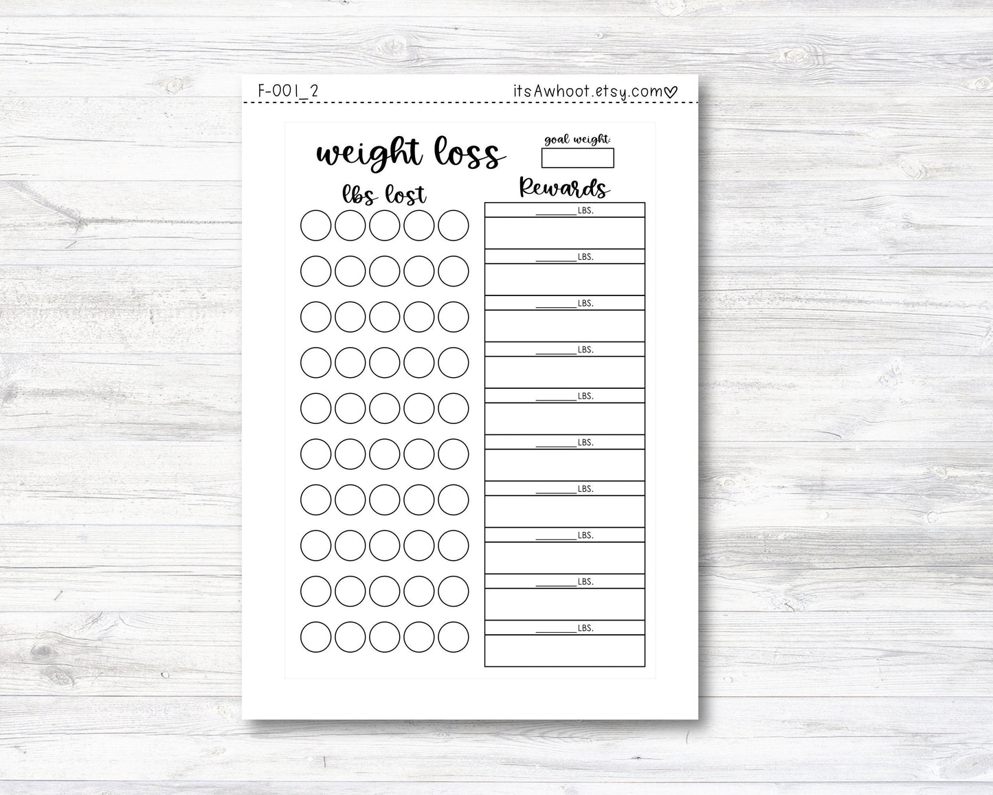 Weight Loss Dashboard Sticker, Weight Loss Rewards Stickers, Pounds Lost Sticker, Goal Weight Tracker (F001_2)