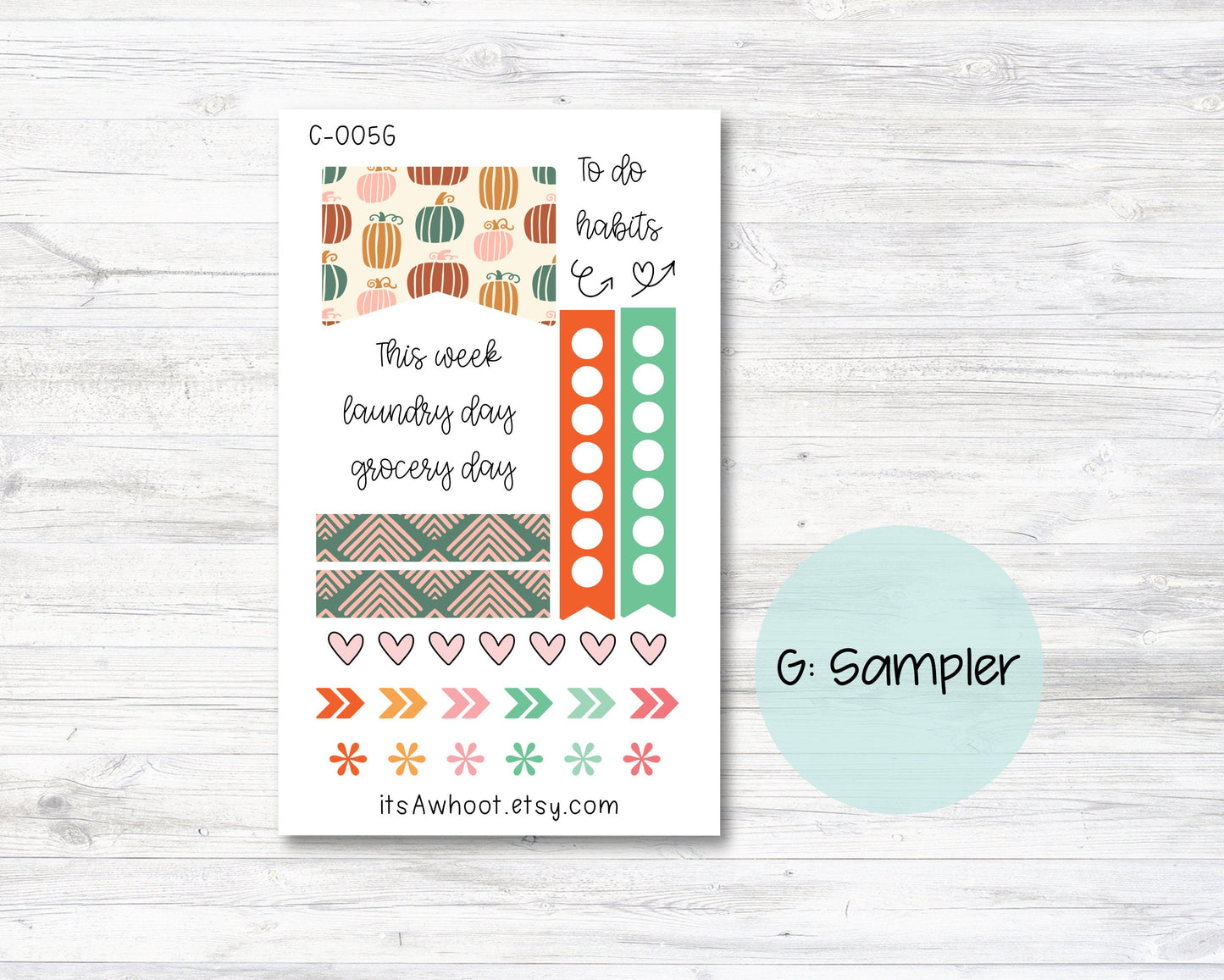 WEEKLY Kit Planner Stickers - "Boho Fall" - Happy Planner CLASSIC - Vertical (C005)