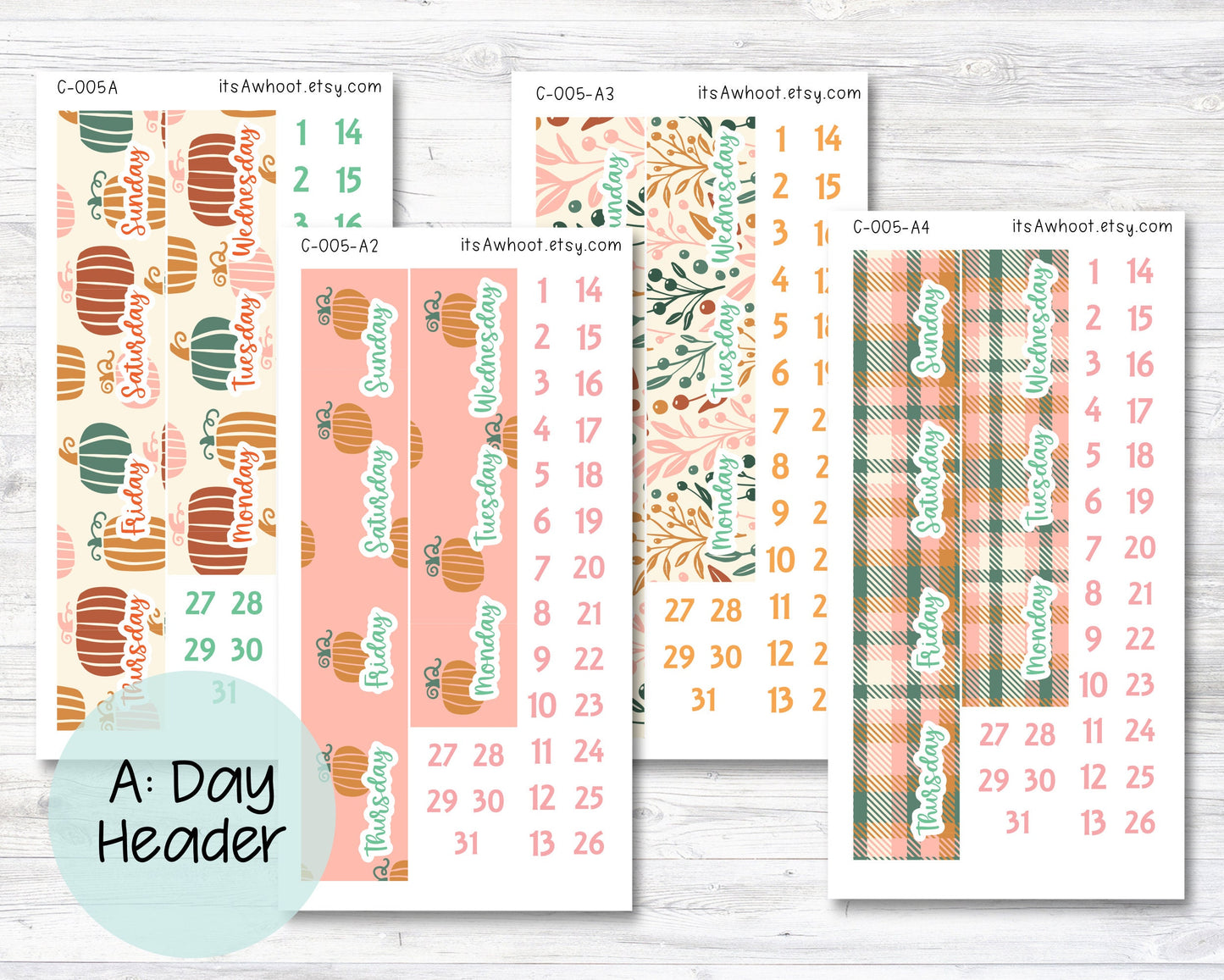 WEEKLY Kit Planner Stickers - "Boho Fall" - Happy Planner CLASSIC - Vertical (C005)