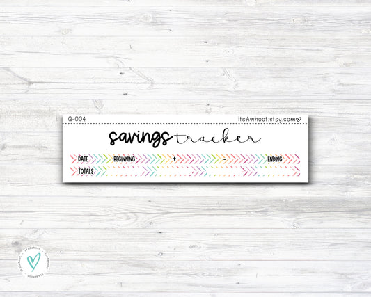 SAVINGS TRACKER Budget Sticker Kit - 7x9 Planner (Q004)