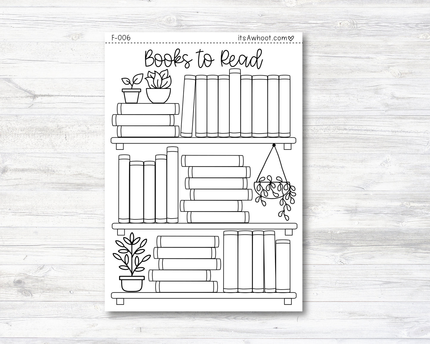 Books to Read Dashboard Sticker (F006)
