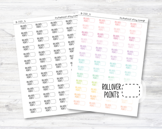 Rollover Points Stickers (B220_5)