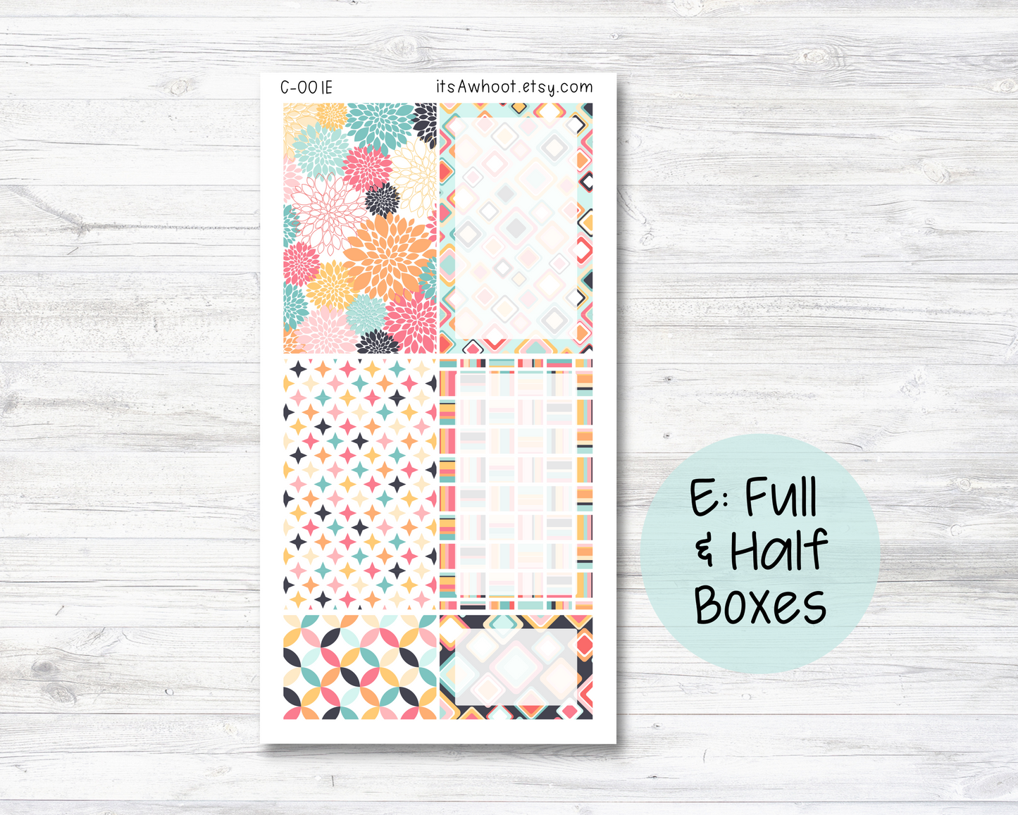 WEEKLY Kit Planner Stickers - "Retro Vibes" - Happy Planner CLASSIC - Vertical (C001)