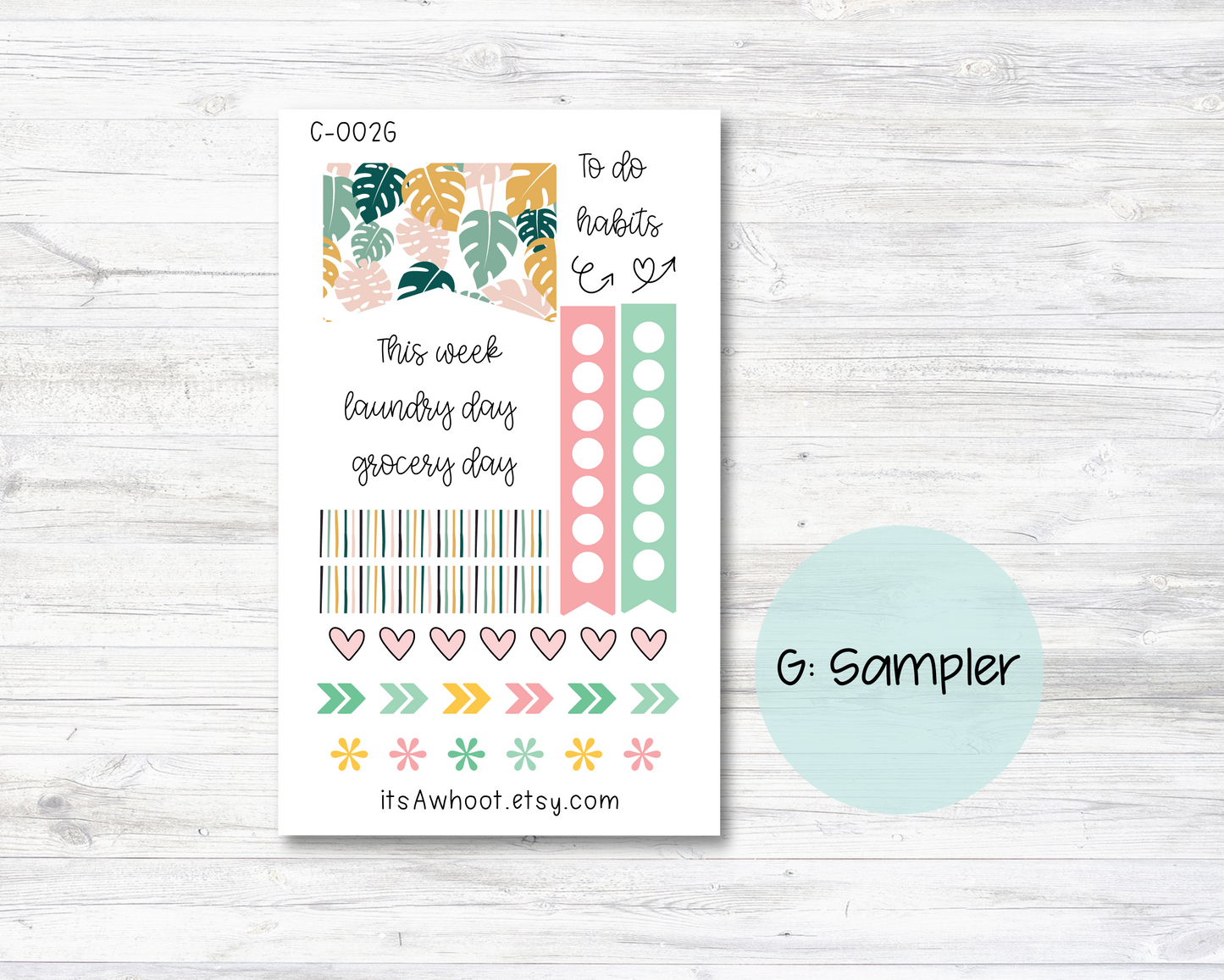 WEEKLY Kit Planner Stickers - "Tropical Fruit Summer" - Happy Planner CLASSIC - Vertical (C002)