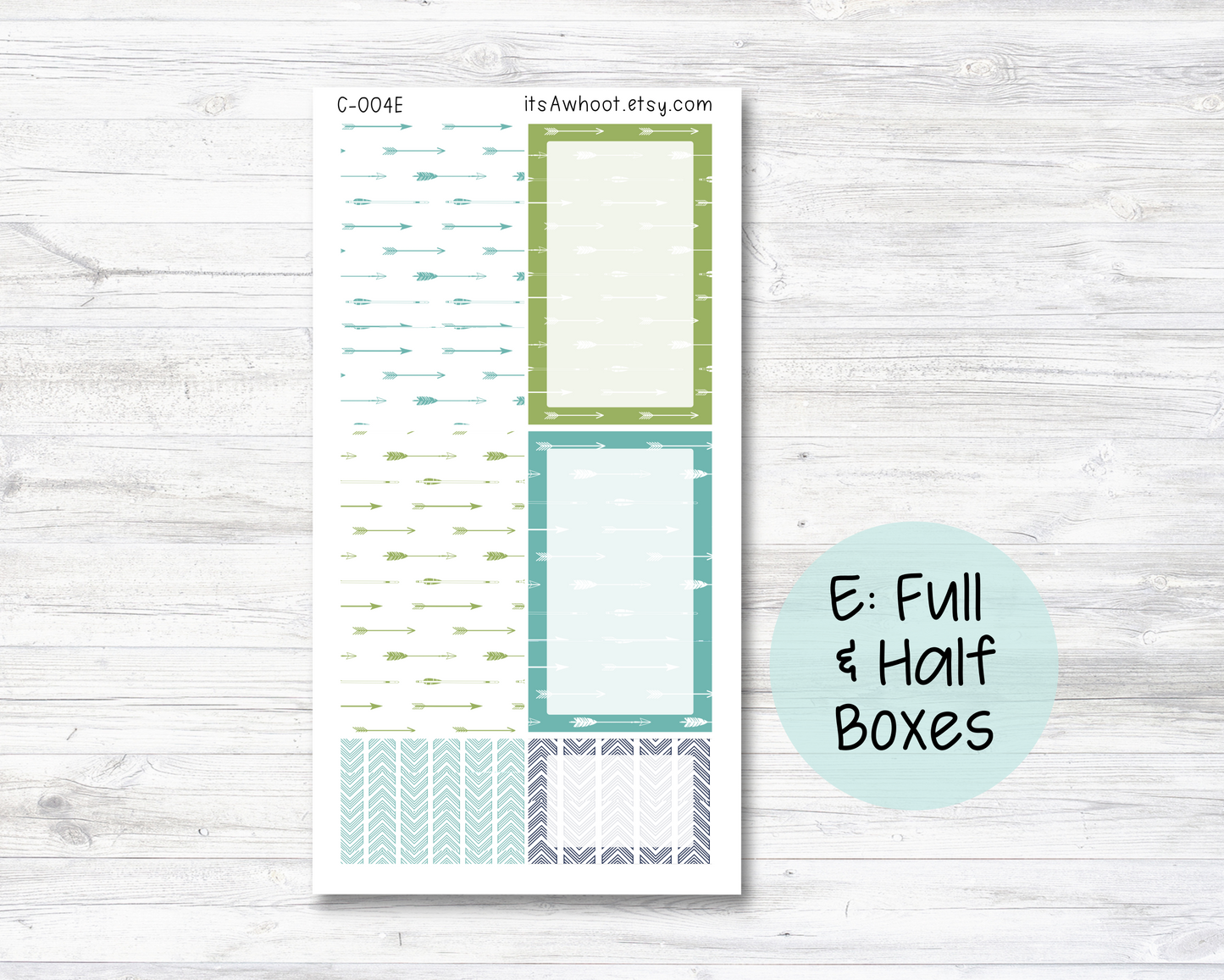 WEEKLY Kit Planner Stickers - "Double Arrow" - Happy Planner CLASSIC - Vertical (C004)