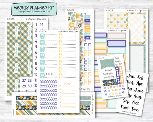 WEEKLY Kit Planner Stickers - "Forever Fall" - Happy Planner CLASSIC - Vertical (C007)