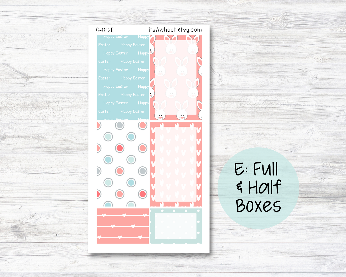 WEEKLY Kit Planner Stickers - "Bunny Hop" - Happy Planner CLASSIC - Vertical (C013)